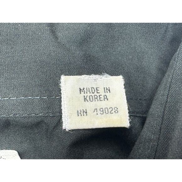 Border Town Men's Long Tail Form Fit Black Rose Embroidered Western Shirt - L - Picture 5 of 5